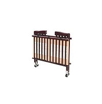 L.a. Baby The Little Wood Crib-Mini/Portable Folding Wood Crib-Cherry