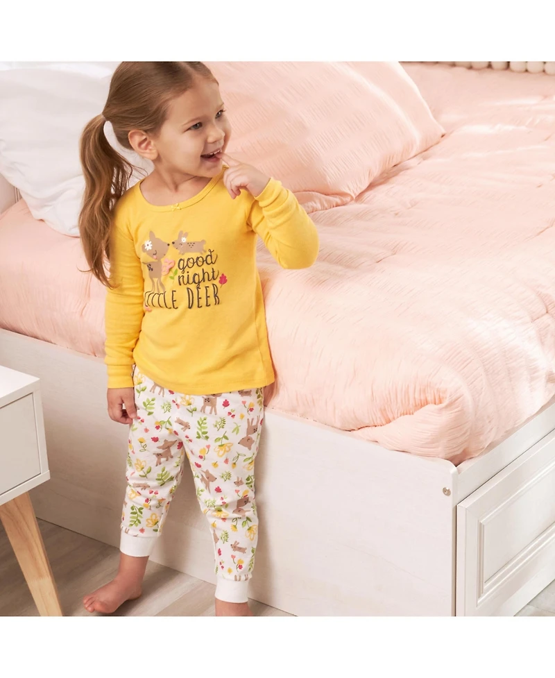Gerber Baby Girls 4-Piece Snug Fit Cotton Pajamas
