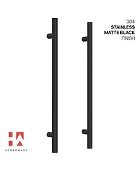 Hydroware Round Series Door Handle - Black