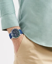 Nautica Men's Chronograph Blue Silicone Watch, 44mm