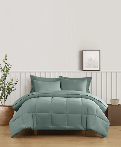 Truly Soft Green Solid 3-Pc. Comforter Set
