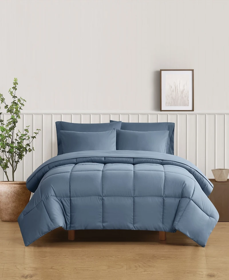 Truly Soft Green Solid 3-Pc. Comforter Set, King