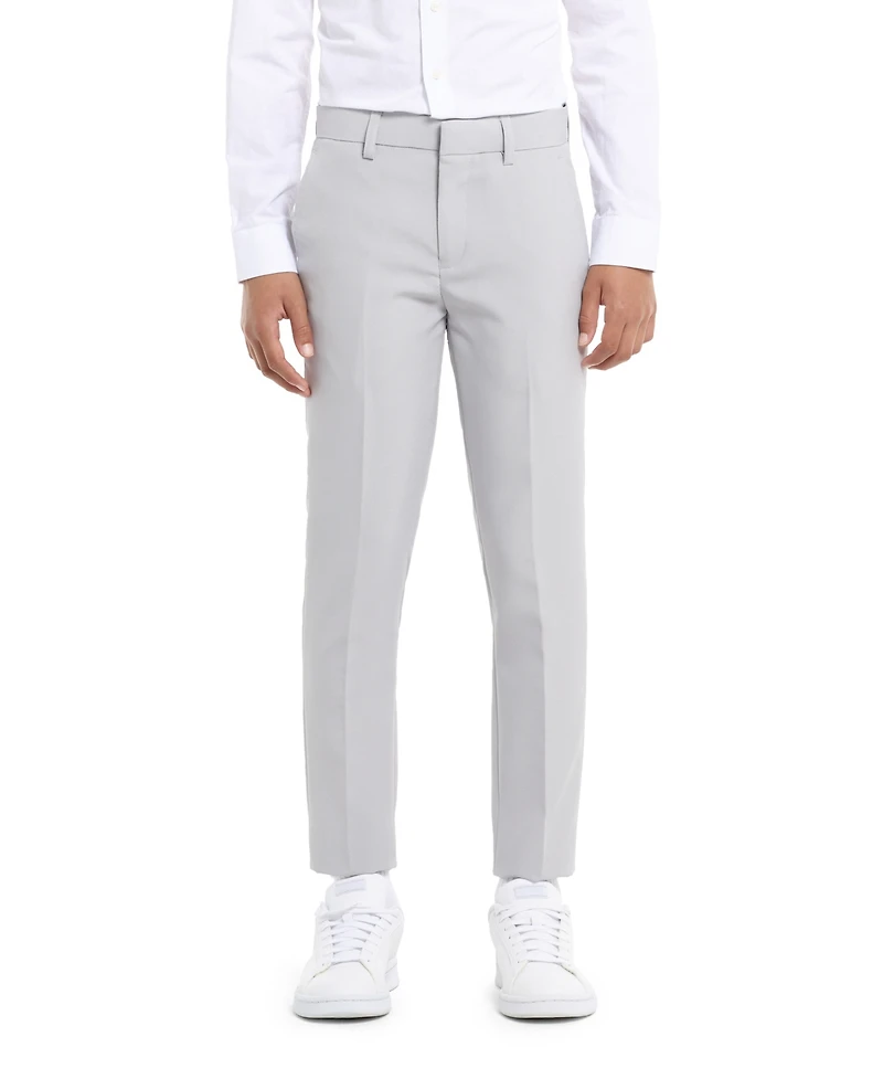 Opposuits Big Boys Groovy Grey Slim Fit Solid Suit Including Blazer, Pants and Clip-On-Tie