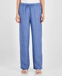 Charter Club Women's 100% Linen Drawstring Pants, Created for Macy's