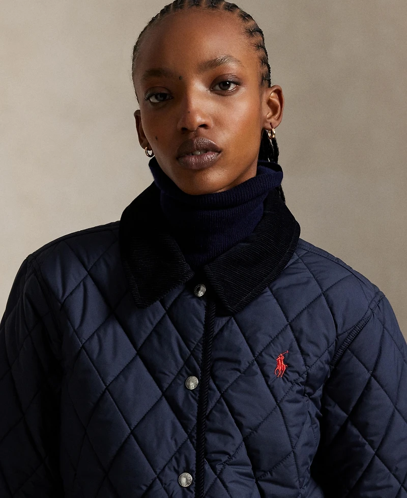 Polo Ralph Lauren Women's Corduroy-Trim Quilted Barn Jacket