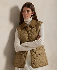 Polo Ralph Lauren Women's Corduroy-Trim Quilted Vest