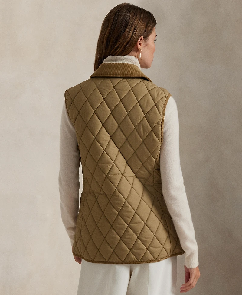 Polo Ralph Lauren Women's Corduroy-Trim Quilted Vest