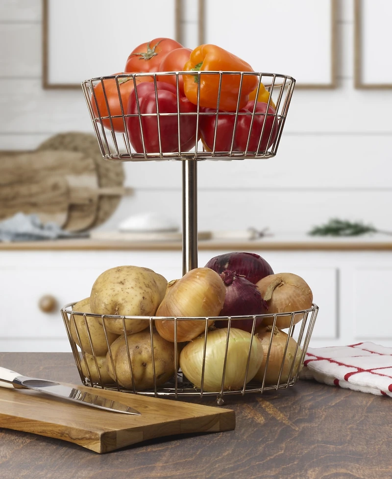 Mikasa Gourmet Basics Geneva 2-Tier Basket