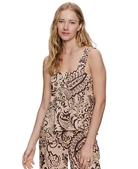 Sanctuary Women's Desert Square-Neck Button-Front Tank Top