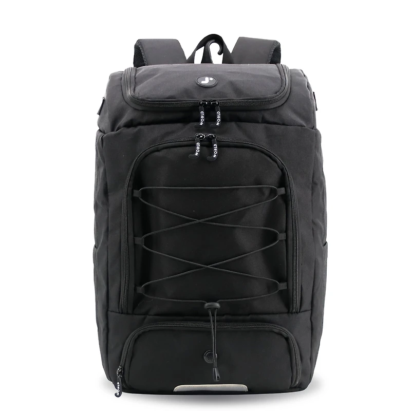 J World Athlete Backpack with Shoe Compartment Bat Holders and Night Visibility