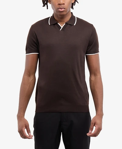 Spring + Mercer Men's Johnny Collar Short Sleeve Sweater Polo