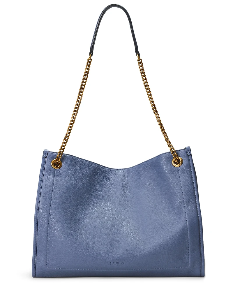 Lauren Ralph Lauren Bradley Large Pebbled Leather Tote Bag
