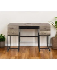 Modern Writing Desk with Four Drawers – Organized Workspace Solution