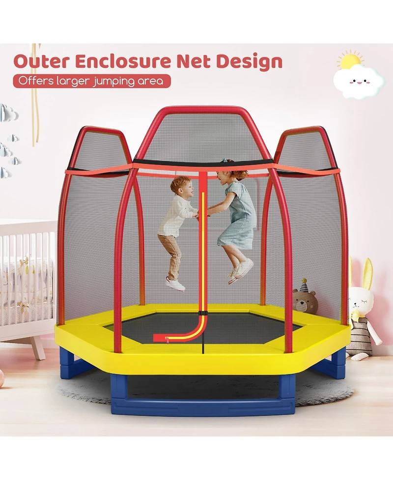 7 Feet Kids Recreational Bounce Jumper Trampoline