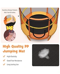 5 Feet Kids 3-in-1 Game Trampoline with Enclosure Net Spring Pad