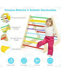 5 in 1 Kids Triangle Climber Play Gym Set with 2 Ramps