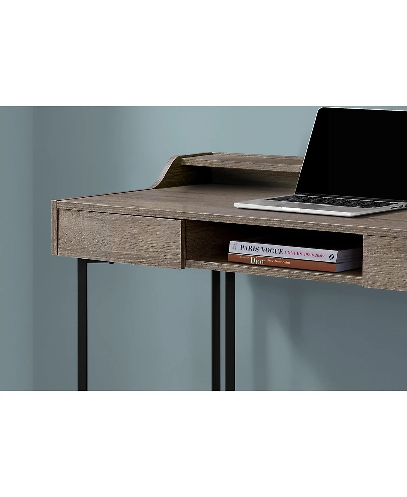 Sleek Writing Table with Storage Drawers for Study or Workspace