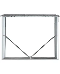 6 ft. W x 3 ft. D Steel Log Storage Shed, Firewood Rack, for Backyard Garden Patio Porch