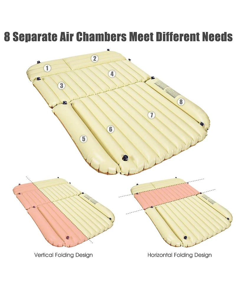 Inflatable Suv Air Backseat Mattress Travel Pad with Pump Camping