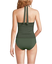 Lands' End Women's Twist Halter Tankini Top