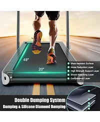 4.75HP 2 In 1 Folding Treadmill with Remote App Control-White