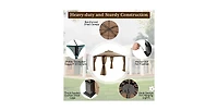 12 x 10 Feet Outdoor Double Top Patio Gazebo with Netting