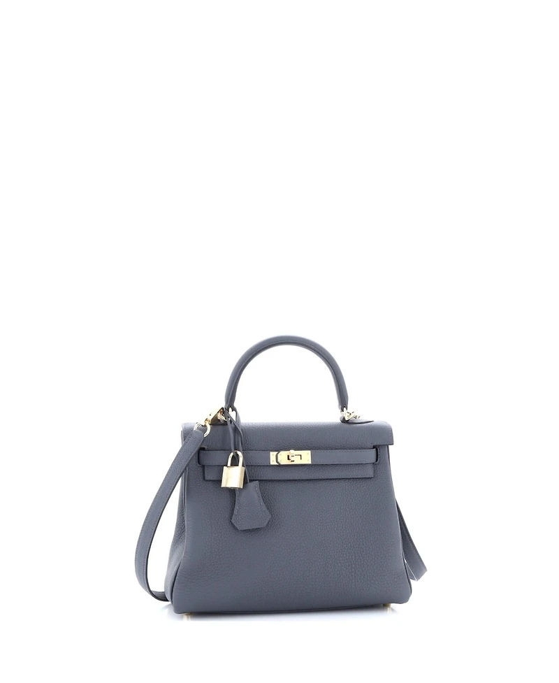 Pre-Owned Hermes Kelly Handbag Togo with Permabrass Hardware