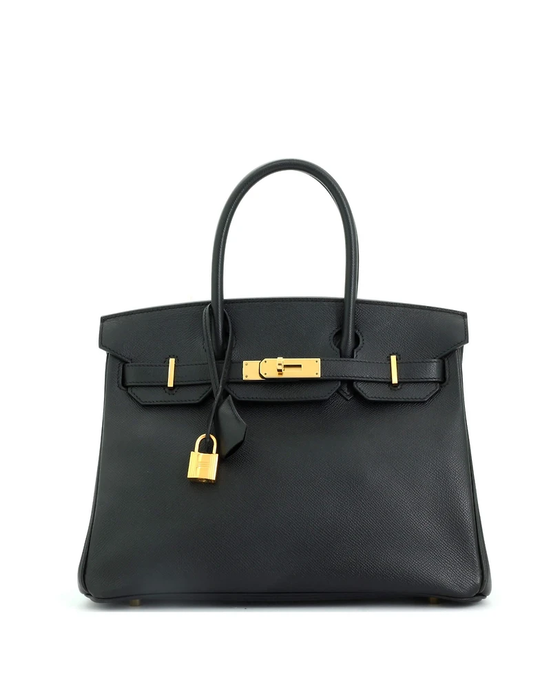 Pre-Owned Hermes Birkin Handbag Epsom with Gold Hardware