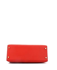 Pre-Owned Hermes Kelly 28 Handbag Red Chevre de Coromandel with Gold Hardware