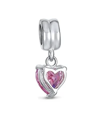 Bling Jewelry Valentines Love Heart Dangle Charm Bead Sterling Silver Bracelet