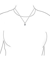Bling Jewelry Round Cz Solitaire Pendant Necklace in Sterling Silver