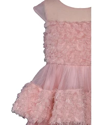 Bonnie Jean Big Girls Tiered Illusion Dress