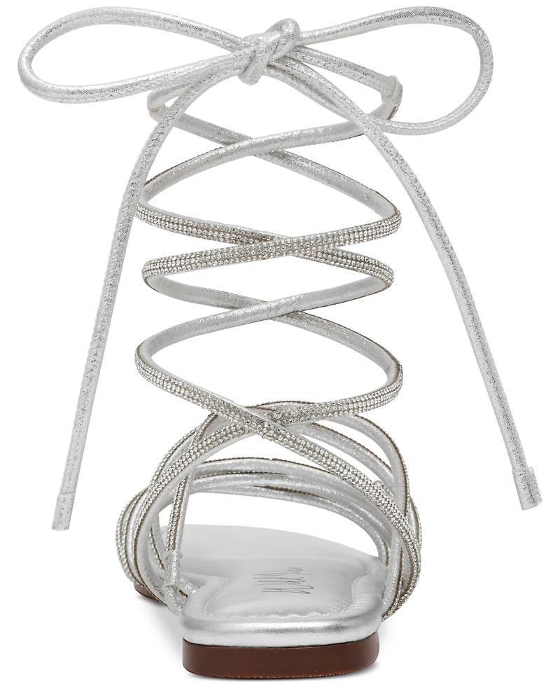 Wild Pair Ednaa Lace-Up Flat Sandals, Created for Macy's