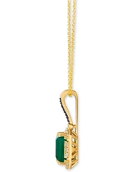 Le Vian New Emerald (1-1/5 ct. t.w.) & Diamond (1/8 ct. t.w.) 20" Pendant Necklace in 14k Yellow Gold
