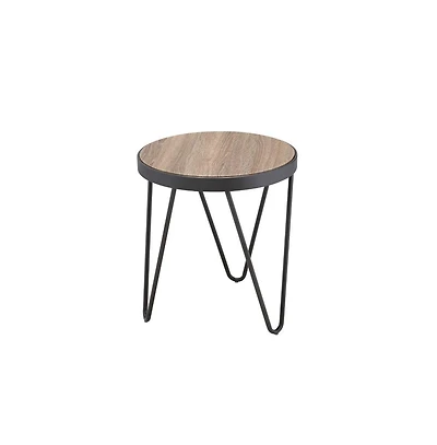 Classic Solid Wood Round End Table with Timeless Design