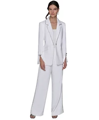 Karl Lagerfeld Paris Women's Embellished Slit-Cuff Blazer