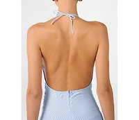 WeWoreWhat Women's Halter Tie Neck Maxi Dress
