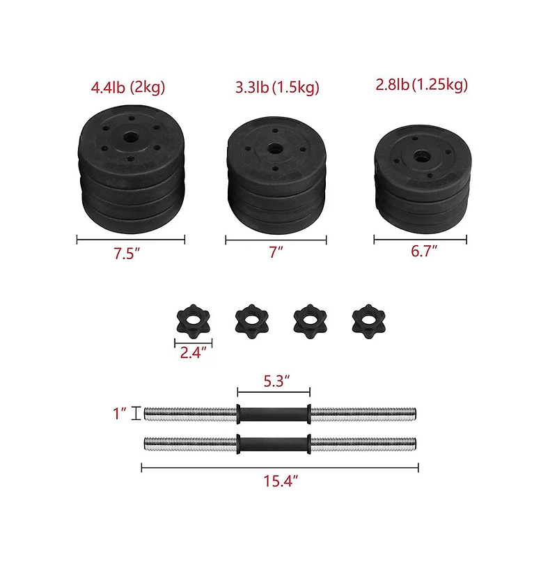 Yaheetech Workout Body Building Training Home Dumbbell Set