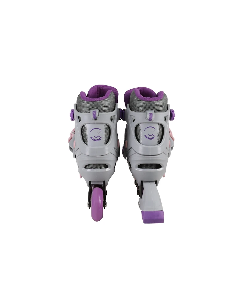 C7skates Adjustable Youth Inline Skates with Light Up Wheels (Galaxy, size L)