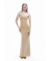 Nocturne Women's Maxi Dress with Glove Accessory