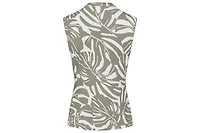 Olsen Women's Gathered Front Tropic Print Shell
