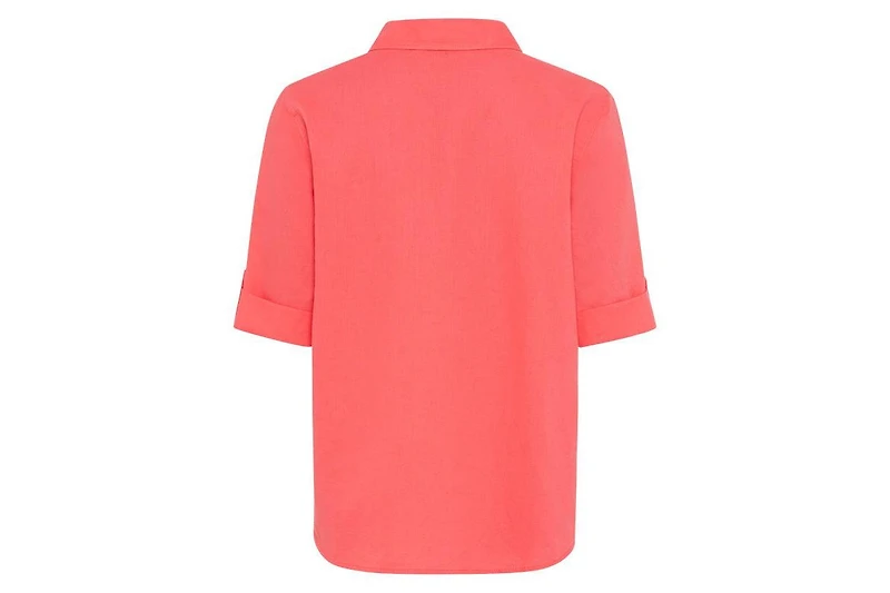 Olsen Women's Shirt with Rolled Sleeve Tab Detail