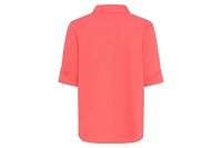 Olsen Women's Shirt with Rolled Sleeve Tab Detail