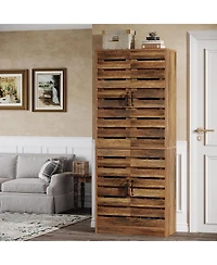 Tribesigns 9-Tier Shoe Cabinet Set of 2, 70.8" Tall Shoe Storage Cabinet with Adjustable Shelves for Entryway, Hallway, Closet, Living Room