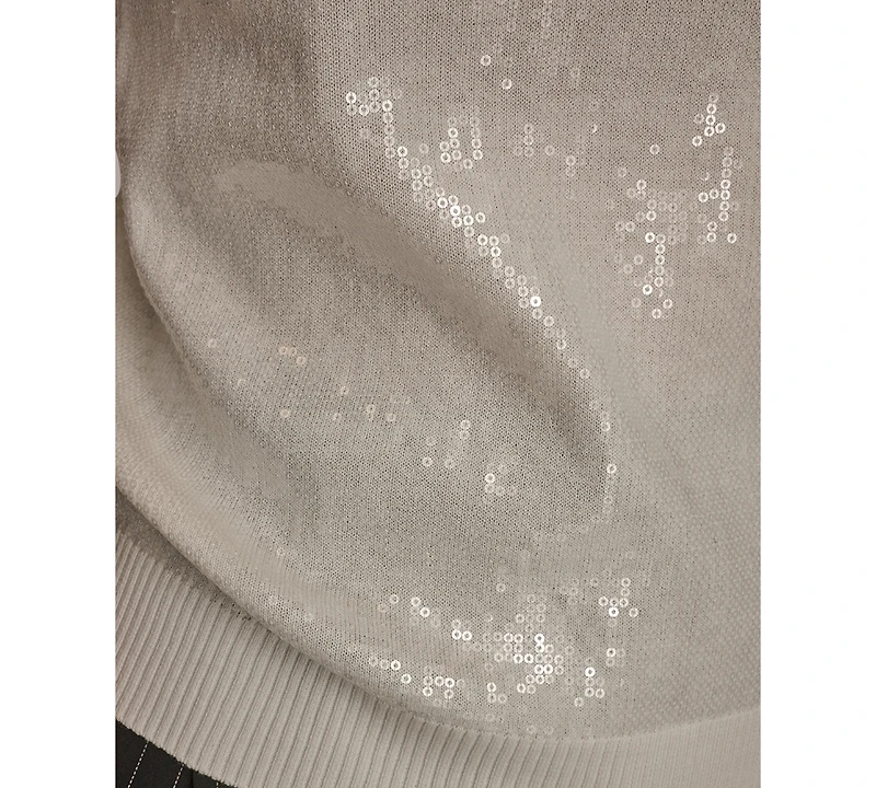 Donna Karan New York Women's Short-Sleeve Sequined Knit Polo