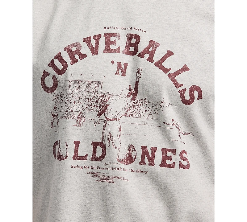 Men's Tavis Short Sleeve Crewneck Curveballs Graphic T-Shirt