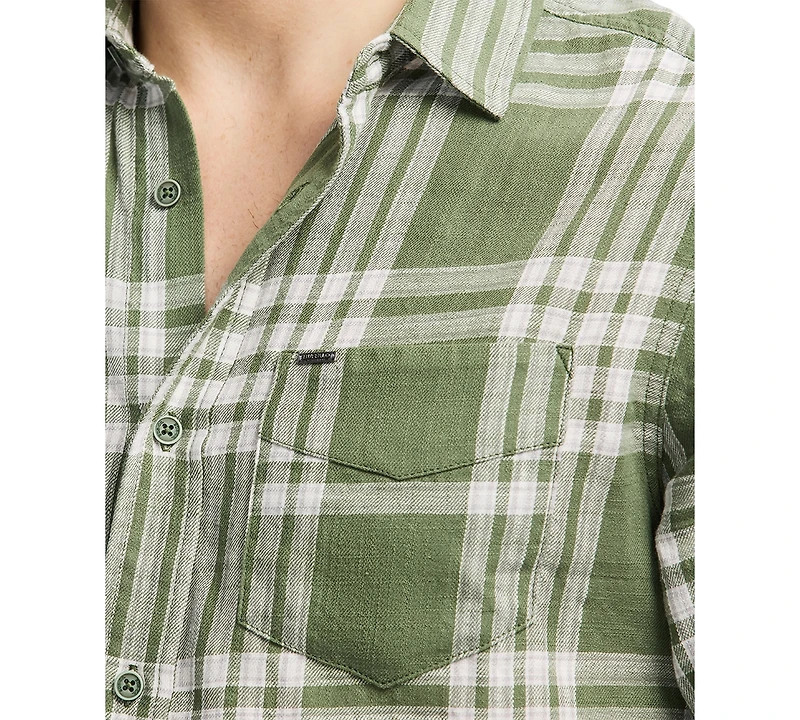 Men's Saroz Long Sleeve Plaid Button-Front Shirt