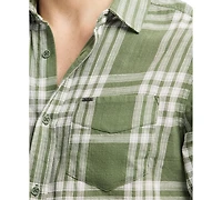 Men's Saroz Long Sleeve Plaid Button-Front Shirt