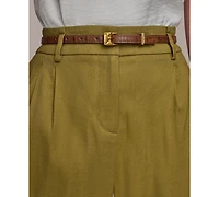 Donna Karan New York Women's Linen-Blend Wide-Leg Pants