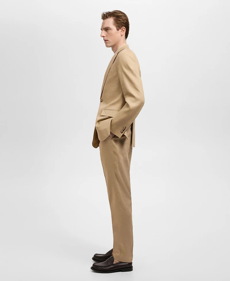 Mango Men's Linen Slim-Fit Suit Pants